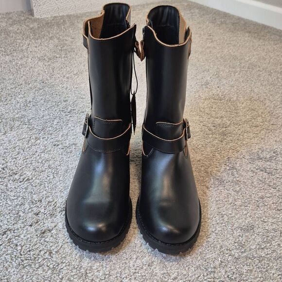 Harley-Davidson Women's Size 10 Lalanne Engineer Riding Boots Black - Picture 2 of 8